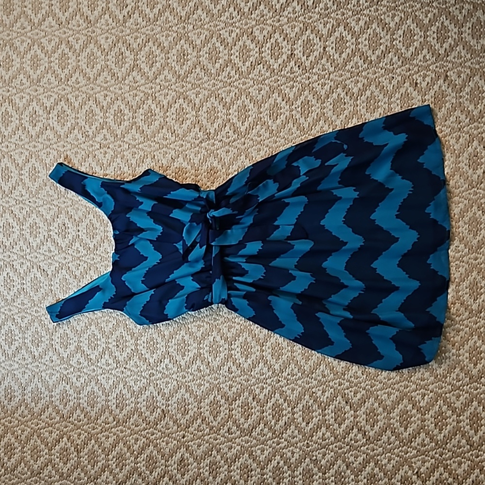 Navy and teal dress, size S